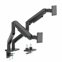 Brazo Dual para 2 monitor asistido por resortes de alta resistencia