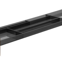 Estante organizador de escritorio acrílico con decoración de madera